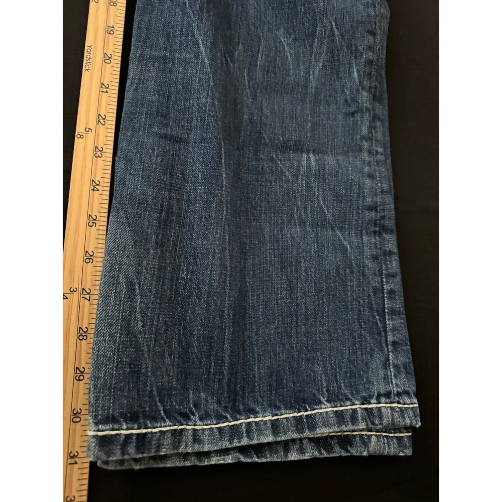Express Mens 34x31 Jeans Classic Low Rise Boot Cut Kingston Denim *see Note* - Picture 9 of 16